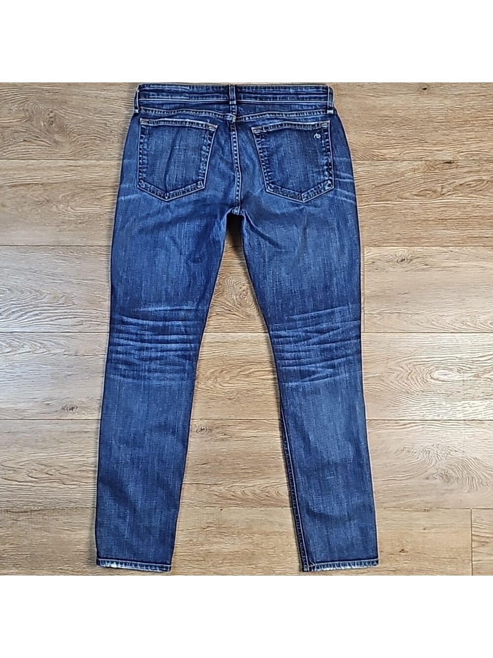 Rag & Bone Dre Low Rise Slim Boyfriend Distressed Destructed Jean in Harper Wash - Picture 9 of 16